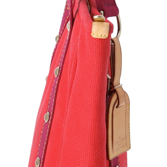 Louis Vuitton Cabas MM Antigua Tote Bag M40034 Red Rouge Canvas - Picture 7 of 11